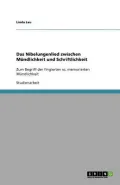 Das Nibelungenlied Zwischen M Ndlichkeit Und Schriftlichkeit