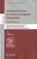 Universal Access in Human-Computer Interaction