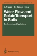 Water Flow and Solute Transport in Soils