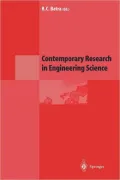 Contemporary Research in Engineering Science