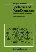 Epidemics of Plant Diseases
