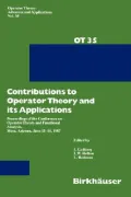Contributions to Operator Theory and its Applications (Operator Theory: Advances and Applications)
