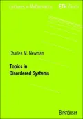 Topics in Disordered Systems