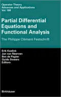Partial Differential Equations and Functional Analysis: The Philippe Clément Festschrift