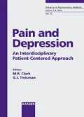Pain and Depression [Bibliography and Price Not Definite ], Vol. 25