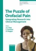 Orofacial Pain [Bibliography and Price not Definite. ]: Integration of Research into Clinical Management: