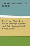 Ice Creams, Water Ices, Frozen Puddings Together With Refreshments For All Social Affairs