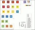 Sol Lewitt. Seven Basic Colors and All Their Combinations in a Square Within a Square