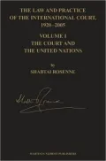 Law And Practice Of The International Court, 1920-2005