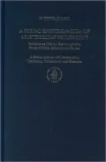 A Syriac Encyclopaedia of Aristotelian Philosophy: Barhebraeus (13th c.) Butyrum sapientiaeBooks of Ethics, Economy and Politics