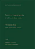 Proceedings/ Actes et Documents of the XIXth Session of the Hague Conference on Private International Law: Tome I