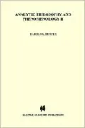 Analytic Philosophy and Phenomenology