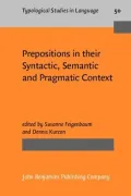 Prepositions in Their Syntactic, Semantic, and Pragmatic Context