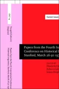 Papers from the Fourth International Conference on Historical Linguistics, Stanford, March 26-30 1979