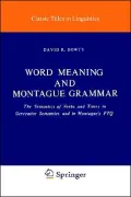 Word Meaning And Montague Grammar