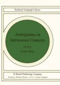 Ambiguities in Intensional Contexts (Studies in Linguistics and Philosophy)