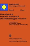 Photochemical, Photoelectrochemical And Photobiological Processes