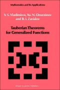 Tauberian Theorems for Generalized Functions(Mathematics and Its Applications: Soviet Series)