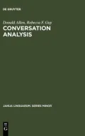 Conversation Analysis The Sociology of Talk