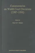 Commentaries on World Court Decisions (1987-1996)