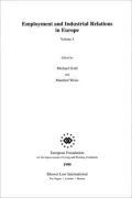 Employment And Industrial Relations In Europe, Vol. 1