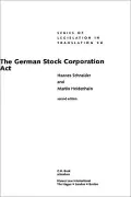 The German Stock Corporation Act, Second Edition