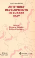 Antitrust Developments in Europe 2007