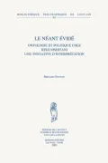 Le Neant Evide: Ontologie et Politique Chez Keiji Nishitani, Une Tentative D'Interpretation