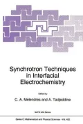 Synchrotron Techniques in Interfacial Electrochemistry