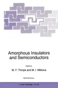 Amorphous Insulators and Semiconductors