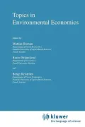 Topics in Environmental Economics