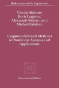 Lyapunov-Schmidt Methods in Nonlinear Analysis and Applications