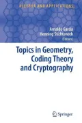 Topics in Geometry, Coding Theory and Cryptography