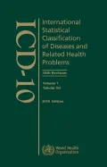 International Statistical Classification of Diseases and Related Health Problems, ICD-10
