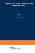 A Theory of Production for the Financial Firm