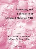 Processing and Fabrication of Advanced Materials VIII Proceedings of a Symposium Organized b...