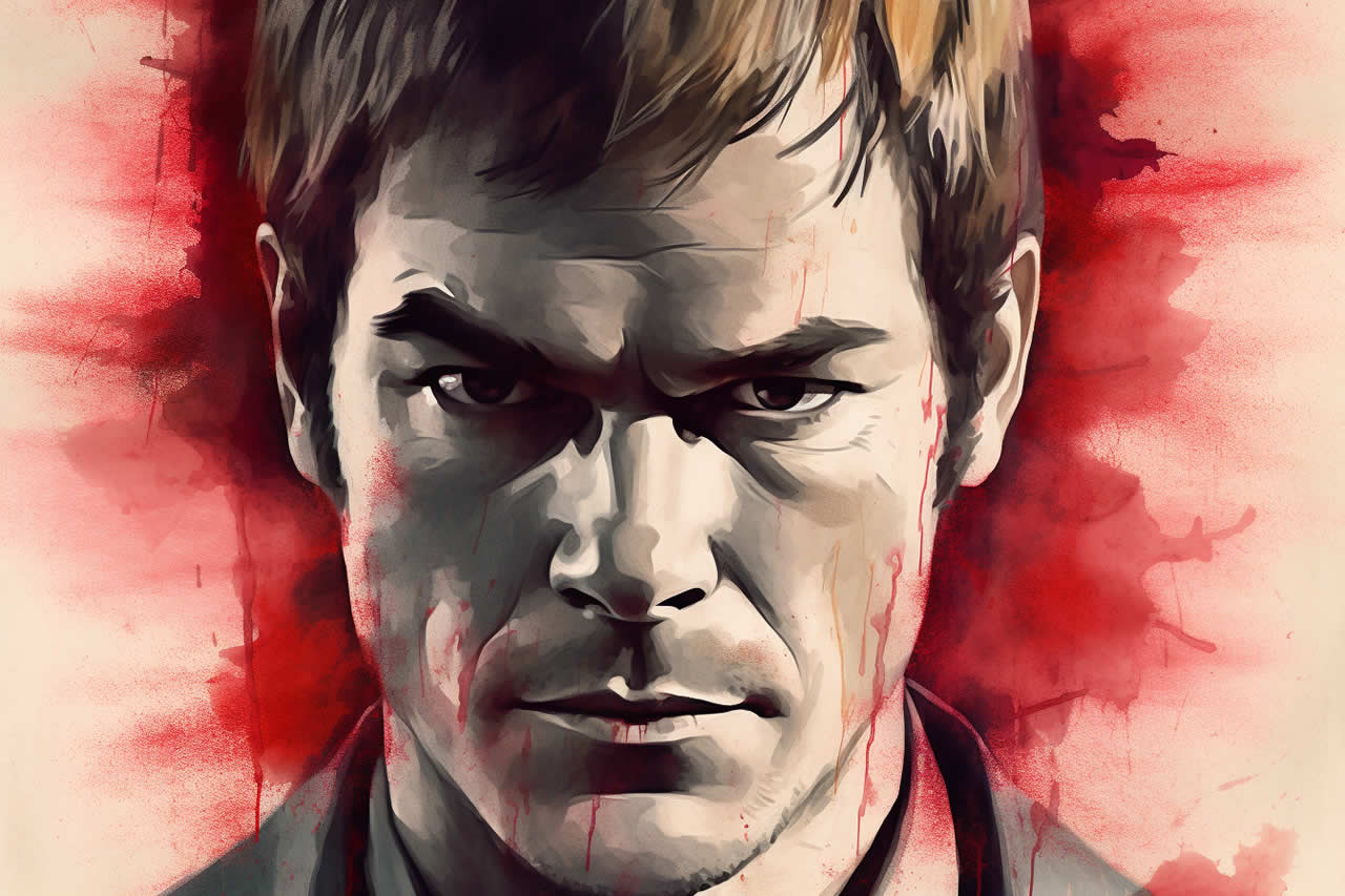 Portrait of Dexter from the novels