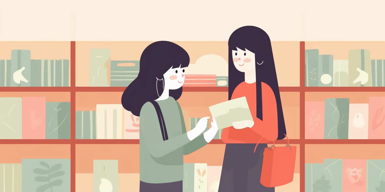 Two Women Shopping for Books
